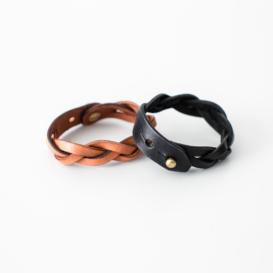 Image of Braided Leather Cuff Bracelet 