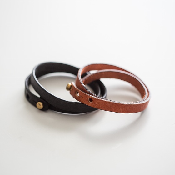 Image of Double Wrap Leather Bracelet 
