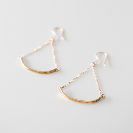 Image of Crescent Drop Earrings 